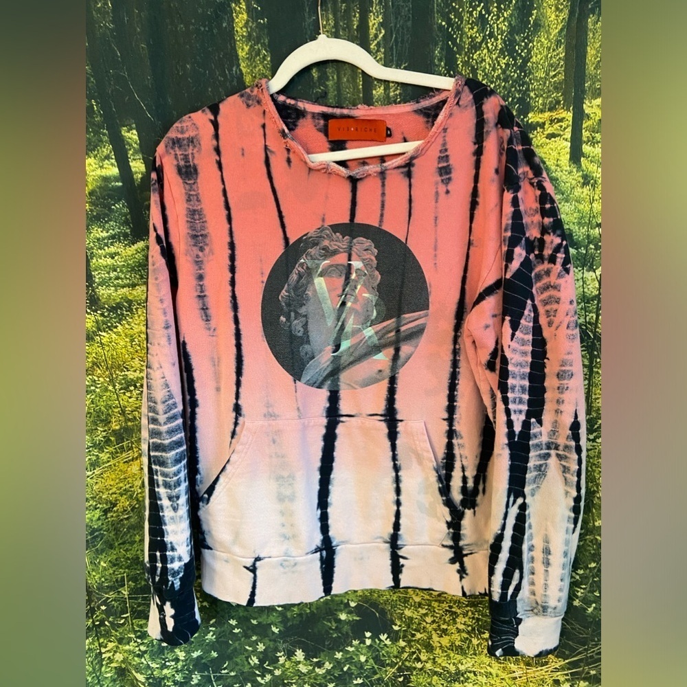 🎨 RARE VIE RICHIE PARIS Tie Dye Graphic Sweatshirt — Size M (100% Cotton)